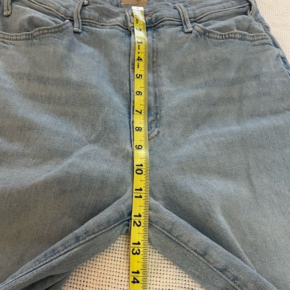 Mother Hustler Roller Flood Jeans In Cherie Cherie Size 29 Wide Leg High Rise - Picture 8 of 13